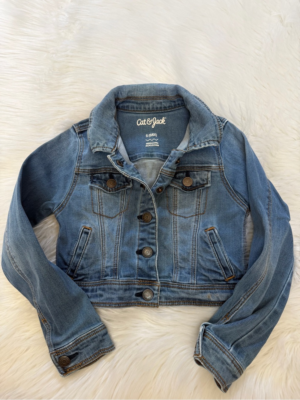 Cat & Jack Blue Jean Jacket Sz 6/6X